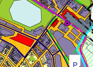 Planområdet Figur 2: Utsnitt fra Kommunedelplan Sentrum, plankart 4.