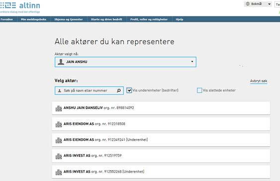 1.2 Delegering av rettigheter For å ta tjenesten «Kjemikaliedeklarering til produktregisteret» i bruk må den som har rollen «Daglig leder», «Styrets leder», «Innehaver» eller «Kontaktperson i NUF» i