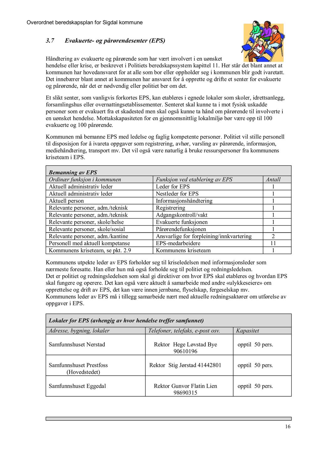 Overrdnet beredskapsplan fr Sigdal kmmune 3.