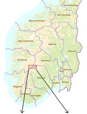 2. Områdebeskrivelse Feltarbeidet til oppgaven ble utført langs Kvennavassdraget sør på Hardangervidda (Fig. 1).