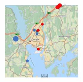 NYE BOLIGER: Generell fortetting innenfor en tydelig definert senterstruktur: Larvik byområde t.o.m. Holmejordet og Gon. Stavern.