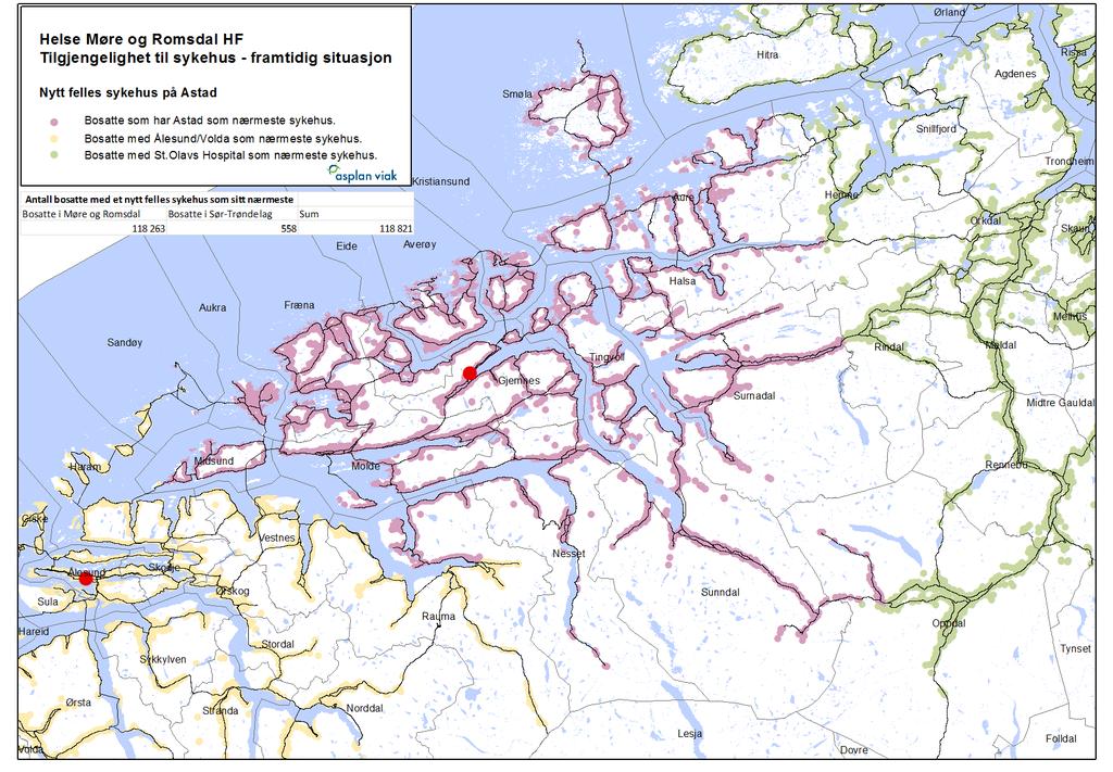 Befolkningsdekning og tilgjengelighet for alt. lok.