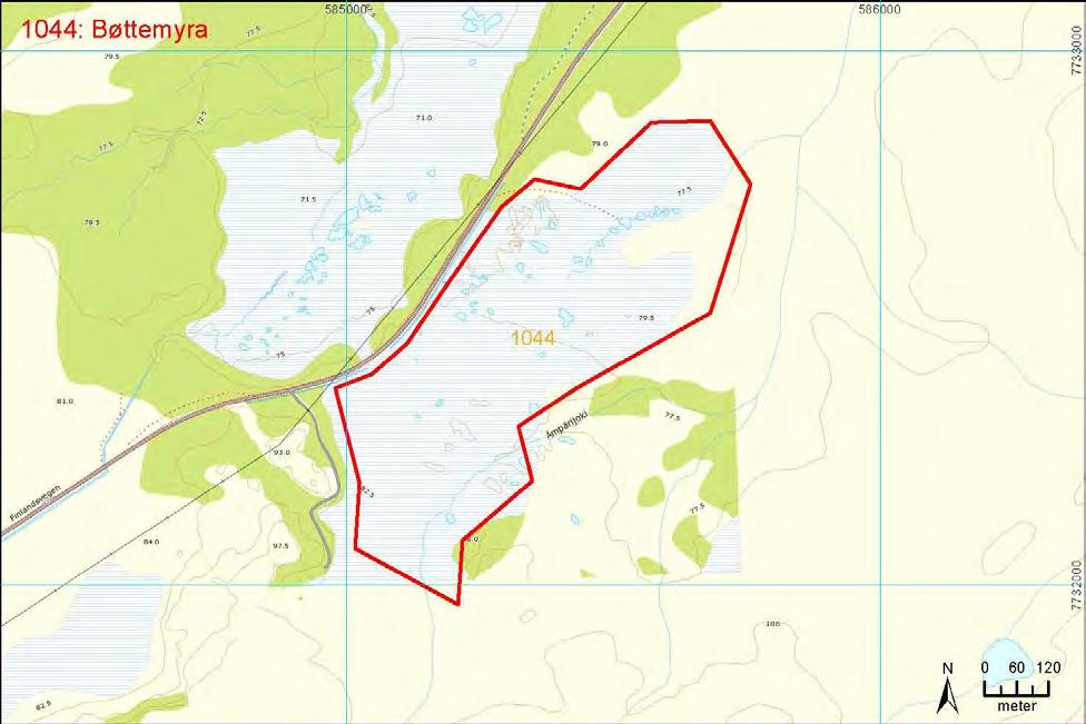 Figur 173. Avgrensning av naturtypelokaliteten. 7 LITTERATUR Fylkesmannen i Finnmark 2001.