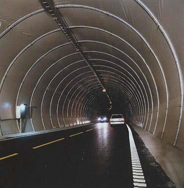 WG tunnelhvelv T100 Tunnelduk av pvc-belagt polyestervev: - Type 554, t= 0,7 mm frem til okt 2004.