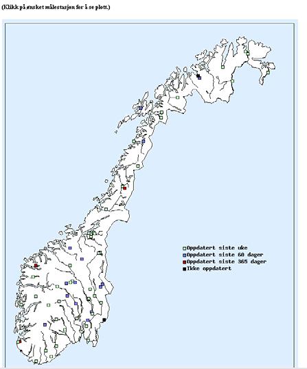 5.2 Presentasjoner tilknyttet drift av stasjonsnett Webvisning av grunnvannstandsserier Grunnvannstandsserier er tilgjengelig på www.nve.