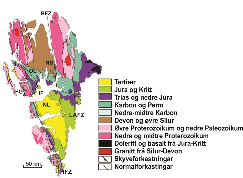 Den 40-80 km breie kontinentalhylla utanfor vestkysten av Svalbard, separerer Svalbard frå den strukturelt komplekse Knipovichryggen (Talwani & Eldholm, 1977).