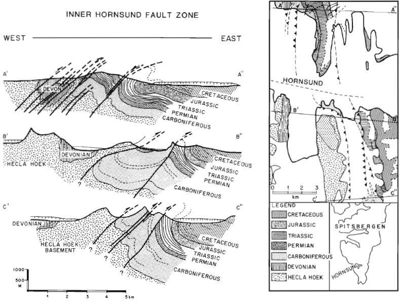 Vestre Spitsbergen folde- og forkastningsbelte (WSFTB) Vestre Spitsbergen folde- og forkastningsbelte (WSFTB) var danna når Grønland «sklei» forbi Svalbard i sein paleocen og eocen (Bergh et al.