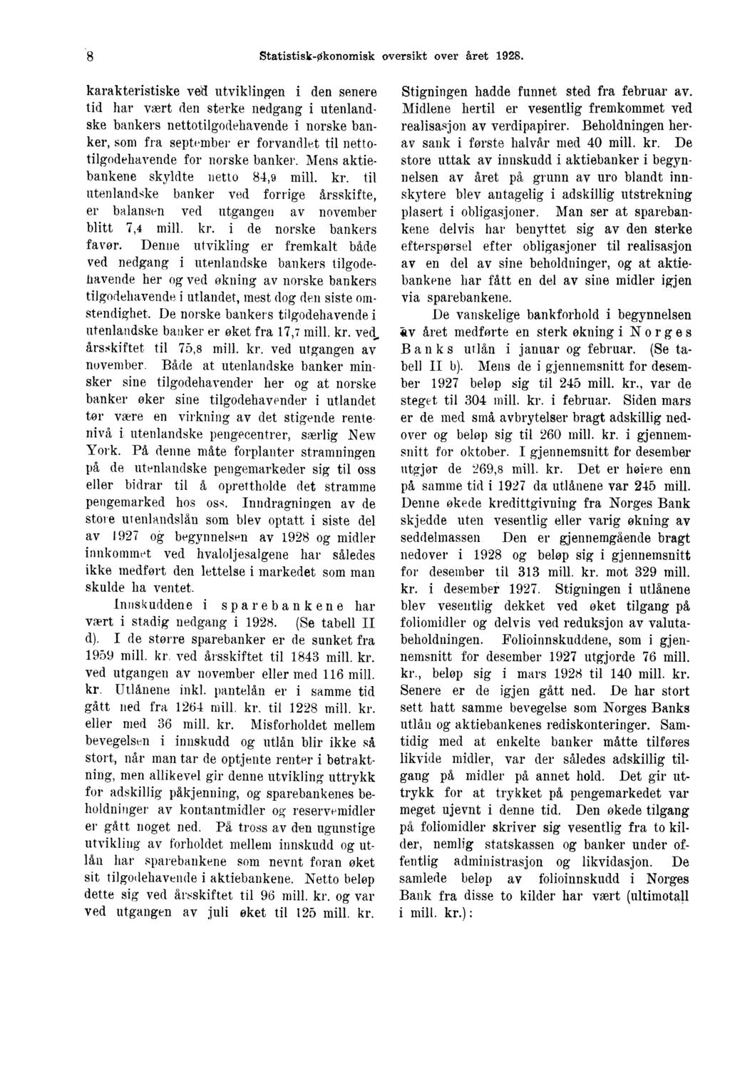 8Statistisk-Økonomisk oversikt over året 1928.