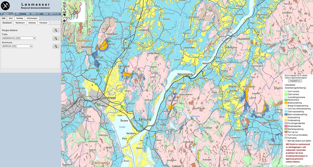 Er tiltaket/planen i ei kartlagt faresone for kvikkleireskred eller i et