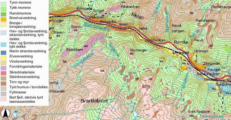 Store høydeforskjeller gjør at variasjonen er stor fra nedre til øvre deler av vassdraget og vassdraget spenner over tre vegetasjonssoner (Moen 1998).