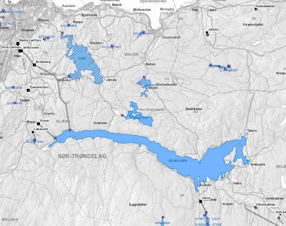 1.5 Eksisterende inngrep Dam Foldsjøen demmer opp Foldsjøen.