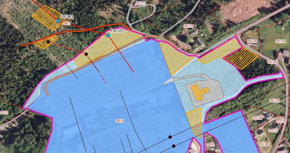 Rigg- og baseplasser Omsøkt midlertidig areal i anleggsperioden til