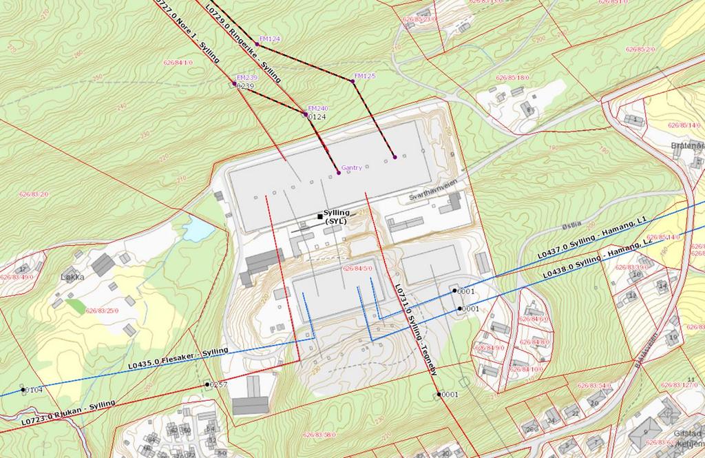 Endring 420 kv linjer Anleggsperiode nybygg: Sommer og