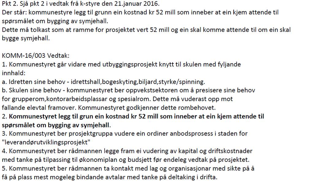 Etter telefonsamtale med rådmannen den 10.5.