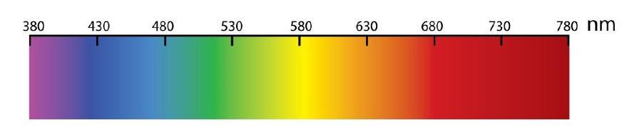 Energiomsetning 113 (oppgave 6 høst 2014) Figuren under viser ulike bølgelengder til lys (fotoner). Bølgelengden er oppgitt i nanometer (nm).