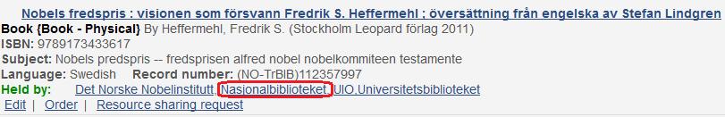 Borrowing request når låntaker ikke har bestilt via Oria Dato: 2015-09-28 Oppdatert: 2016-05-03 Dokumentet beskriver hvordan man registrerer en fjernlånsbestilling på vegne av en låntaker.