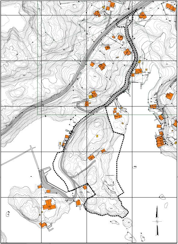 Side 4 av 7 I ny reguleringsplan ynskjer ein å regulere området til ca. 21 stk. nye bustader med tilhøyrande trafikk-, leike- og friluftsareal og småbåthamn.