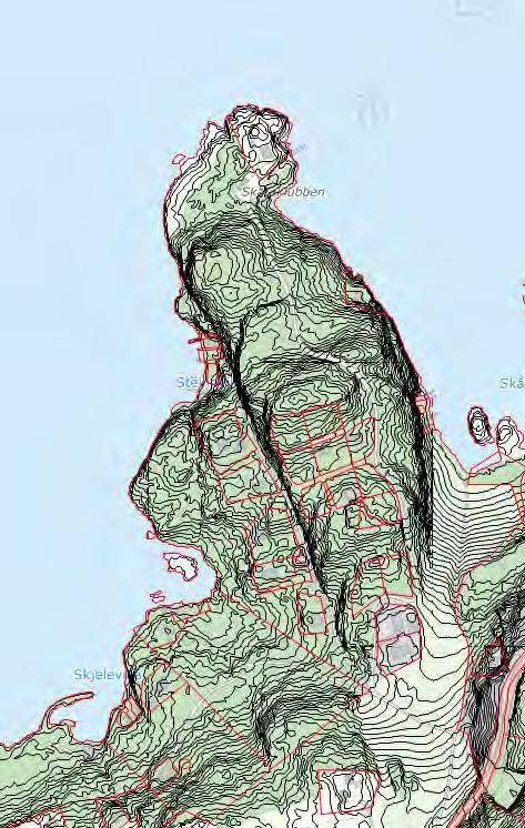 6.6. Temakart over bonitet, høgdefordeling Som ein ser utifrå temakart blir bustadtomtene liggande kor det kotemessigt er mest naturleg.