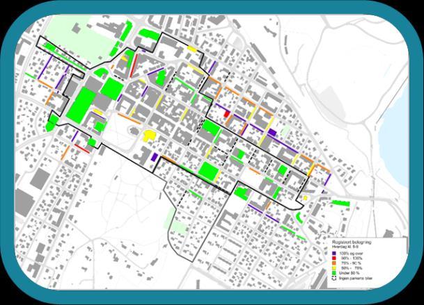 EFFEKT: Nullvekst Høy Handel og besøkende Lav Eksempel Betalingssonen i Sarpsborg dekker en relativt liten del av sentrum.