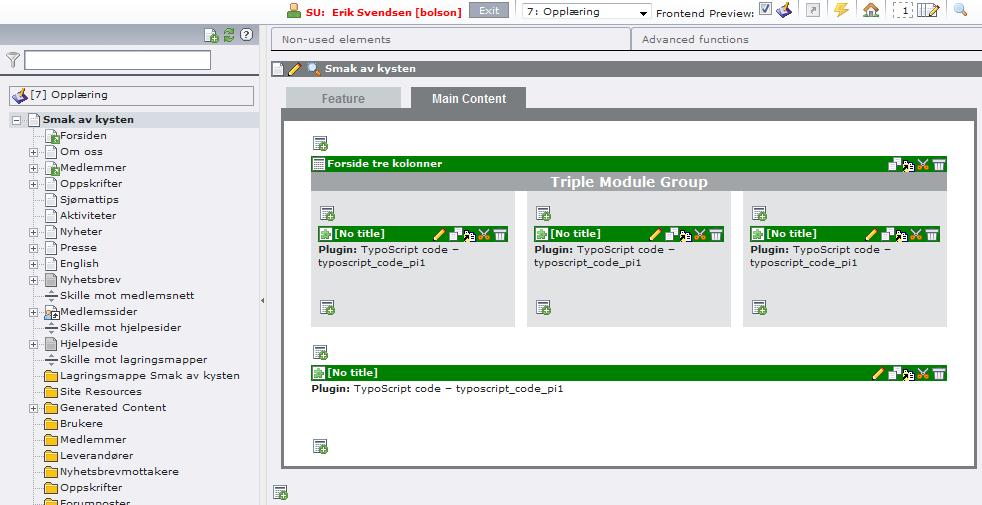 Designendringene på Smak av kysten innbefatter også en betydelig reorganisering av backend, samt endring av de mulighetene man har til å