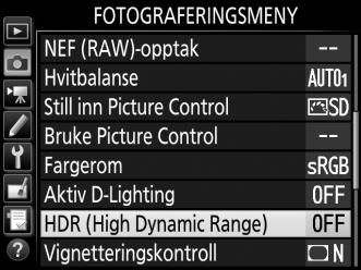 Funksjonen kan ikke brukes til å ta opp NEF (RAW)-bilder.