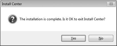 3 Avslutt installasjonsprogrammet. Windows Mac OS Klikk på Yes (Ja) Klikk på OK 4 Fjern installasjons-cd-en fra CD-ROM-stasjonen.