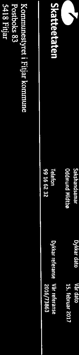 2017 Kontrolirapport 2016 vedkomande skatteoppkrevjarfunksjonen for Fitjar kommune 1.