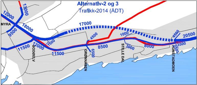 Lyskrysset i Grønnåsen blir bygd om til rundkjøring med eget høyresvingefelt/filterfelt for trafikken fra Bodøsjøveien mot øst. Bodin leir får sammen med Børsingveien adkomst mot dagens rv.