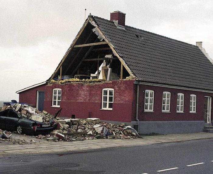 Vind Mekaniske skader Stormskade, Danmark 10 Vinddrevet regn