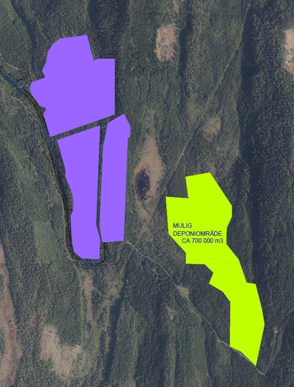 Deponi overskuddsmasser Det er ikke avsatt område for deponering av masser innenfor reguleringsplanen.