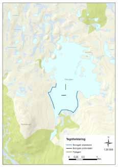 Figur 2. Kart over Flensjøen med stasjoner for garn. Med tillatelse fra Norge Digitalt. Prøvetaking og analyse All fisk ble lengdemålt og veid til nærmeste gram.