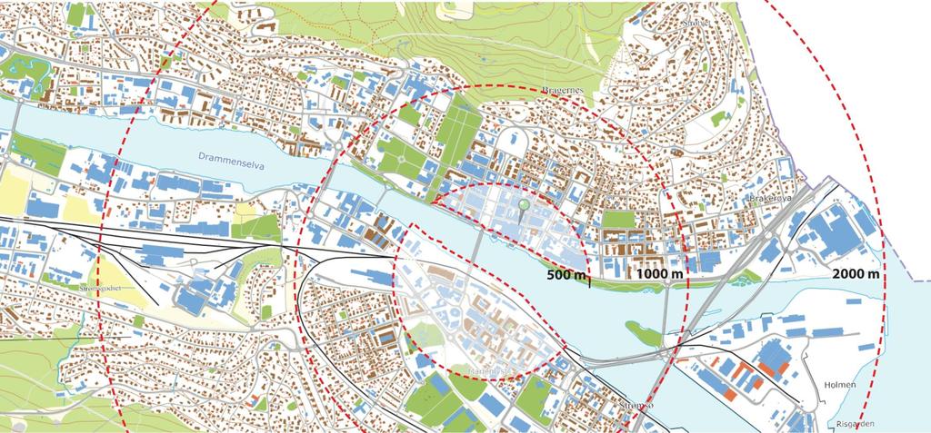 Geografisk avgrenset Stasjon/knutepunkt Både fysiske