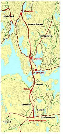 Fig 5.5 Plan 162 80 000 Ringvei vest. Ringveg Vest vil ha betydning for utviklingen av Søreide som lokalsenter og boområde.