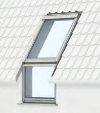 Komplette løsninger med tak og fasadevinduer b Vi anbefaler topphengslede takvinduer til løsninger med fasadeelement. VFE fasadeelement innadslående, bunnhengslet med håndtak i overkant.