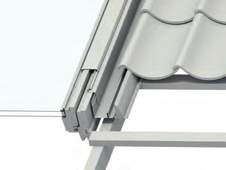 Inndekning EDW Til enkeltstående vinduer med profilerte takmaterialer; takstein, Minster, Decra, Isola Powertekk, prefalsede stålplater, tretak o.l. (inntil 120 mm profilhøyde).