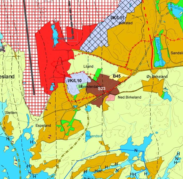 Blomsterdalen lokalsenter ligger ved vegkrysset mellom Hjellestadvegen (sør), Ytrebygdsvegen (nord), Fleslandsvegen (vest) og Skagevegen (øst), noe som gjør lokalsenteret godt tilgjengelig i