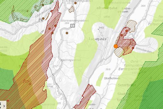 4.5 Nærmiljø/friluftsliv Områdene langs planstrekningen blir brukt til friluftsliv.