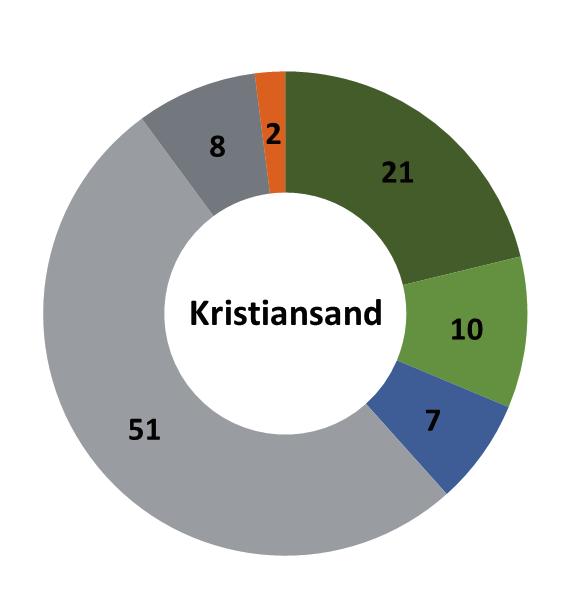 . I en rapport utarbeidet av Transportøkonomisk institutt i 2013 fremgår det at Kristiansand har et godt parkeringstilbud til sine innbyggere og besøkende og har et stort antall parkeringsplasser i