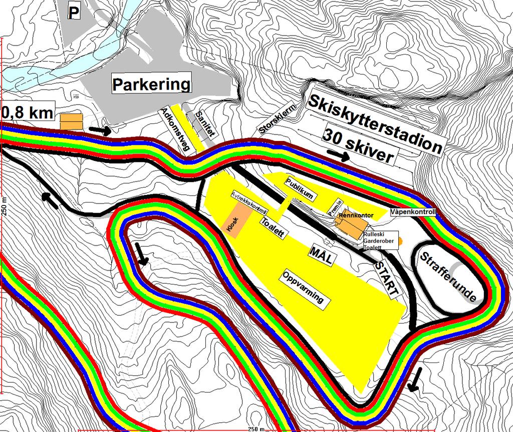 STADIONKART Inngang til arena Avtrekkskontroll