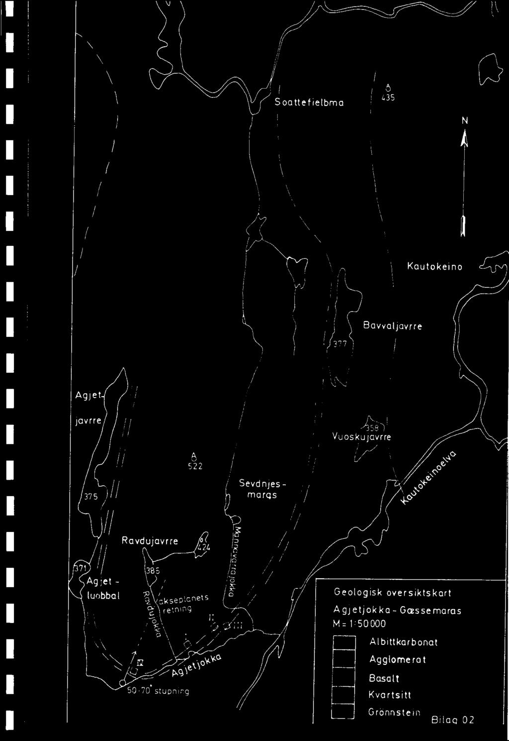 stupning III Geologisk oversiktskart