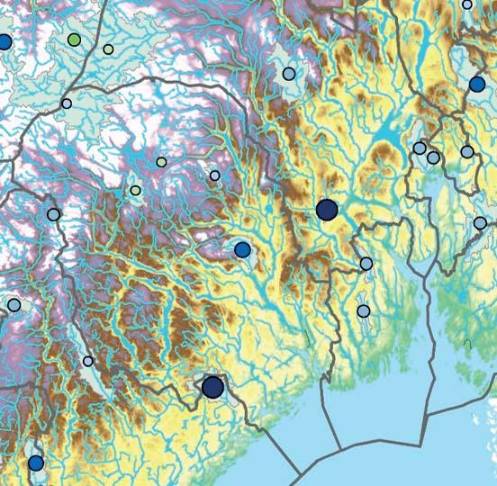 KLIMAPROFIL TELEMARK Observerte endringer Basert på utvalgte målestasjoner er det beregnet at vannføringen i Telemark i perioden 1985-2014 var noe større enn i perioden 1971-2000.