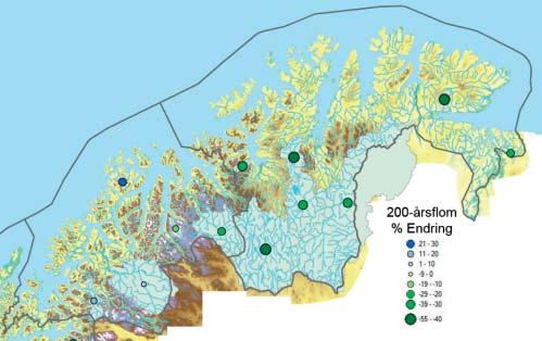 KLIMAPROFIL TROMS sommeren. Spesielt om vinteren har den prosentvise økningen vært stor, ca. 20 %.