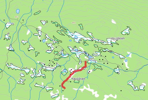 55. Søre Haugåsen Søre hyttevei på Haugåsen Navneforslag: SØRE