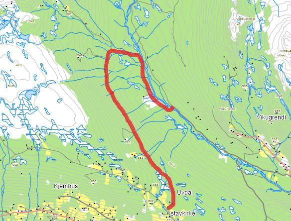 5. Baklivegen Fra kryss ved Lunda til kryss i Smådøl Navneforslag: