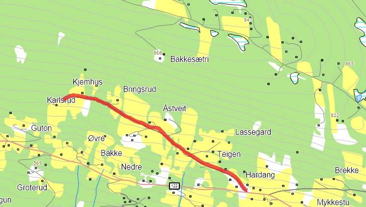 6. Karslrudvegen Fra Hardang til Karlsrud Navneforslag: