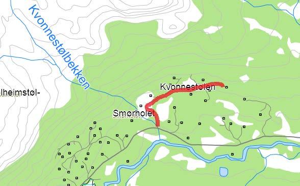 189. Gvonnestulen Veg til hyttefelt ved Gvonnestulen Navneforslag: GVONNESTULEN Godkjente