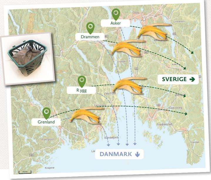 Før: Stor transport av matavfall til