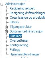 5 Hovedområdene i BlueTree BlueTree gir deg muligheten til å strukturere kodeverket som en trestruktur, slik at det blir lettere å få oversikt.