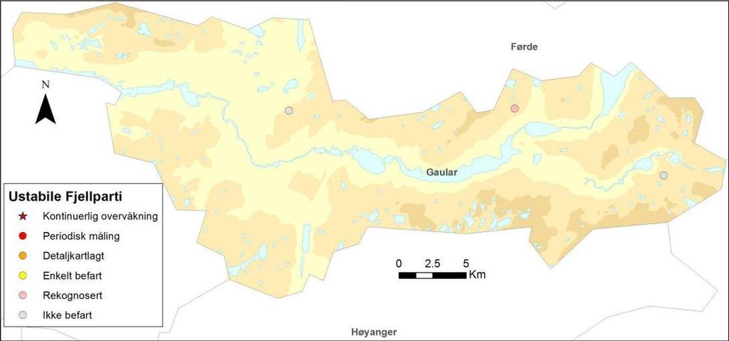 Utfra denne kartleggingen kan vi konkludere med at områdene ved Myrmel ikke er vurdert som utsatt for fjellskredfare (Figur 43).