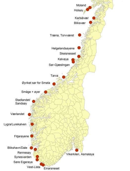 8. 23 referanse områder